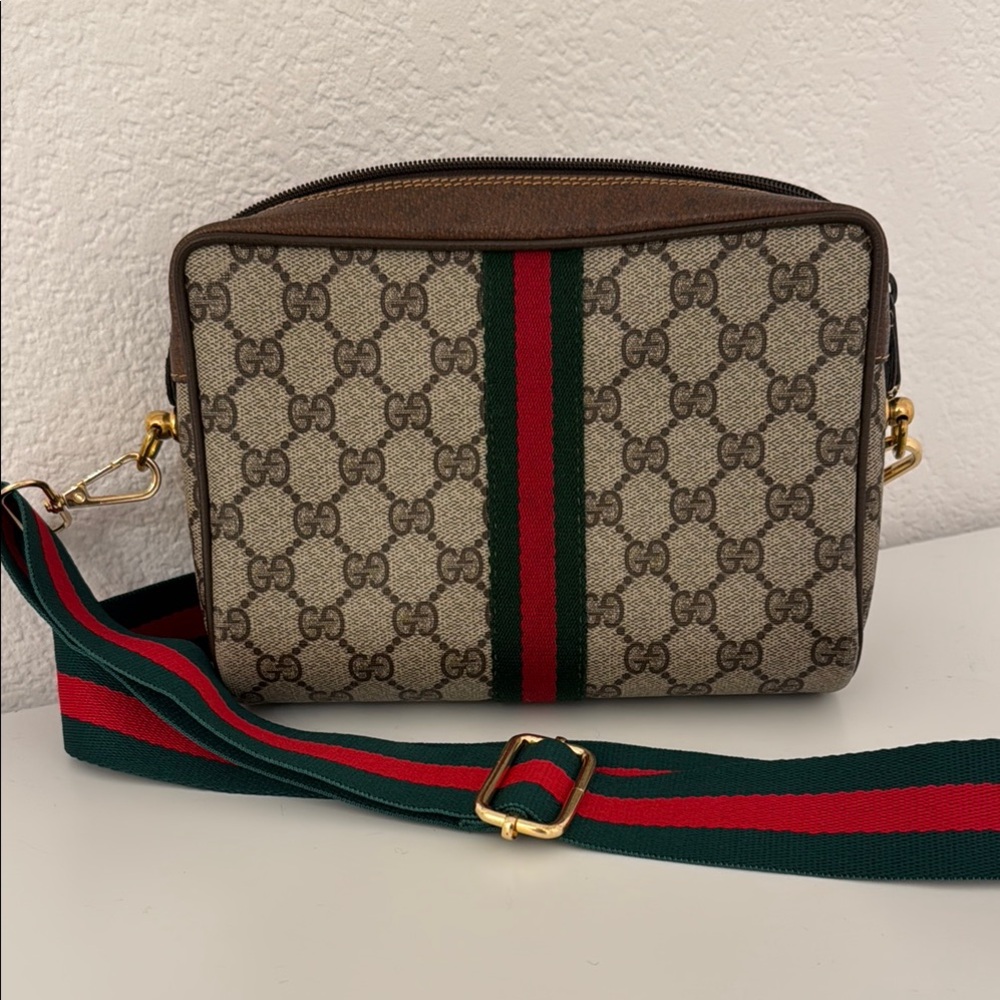 Gucci Beige and Brown Crossbody Bag